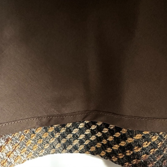 BCBG Max Azria Brown Ombre Plaid Tweed "Sidney" A-Line Skirt, Size 4 - Picture 3 of 3